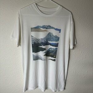 Men’s White Tentree Design T Shirt L